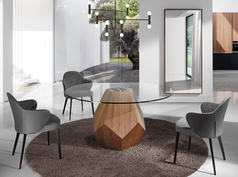 Espejo pared rectangular nogal