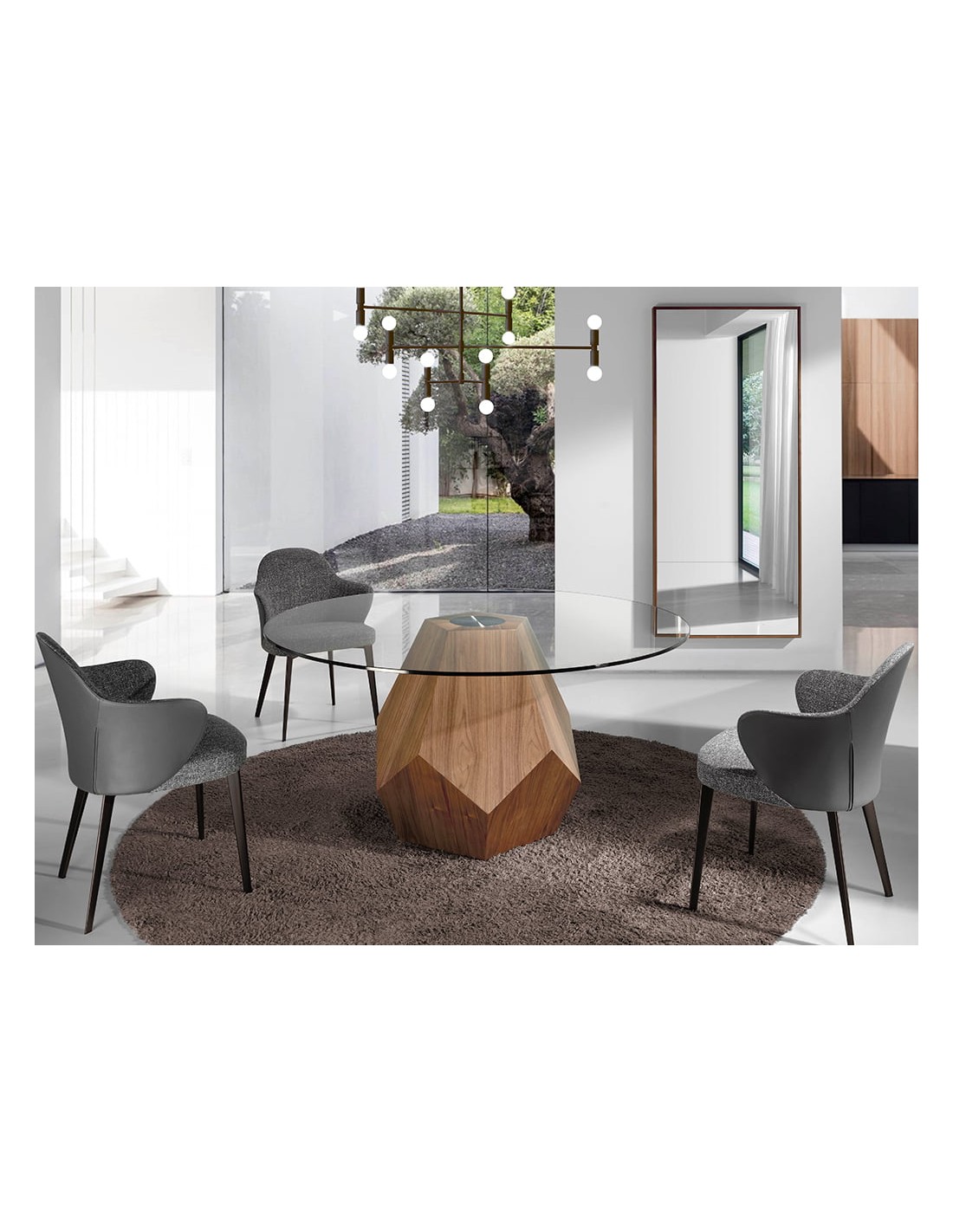 Silla tela y polipiel gris oscuro