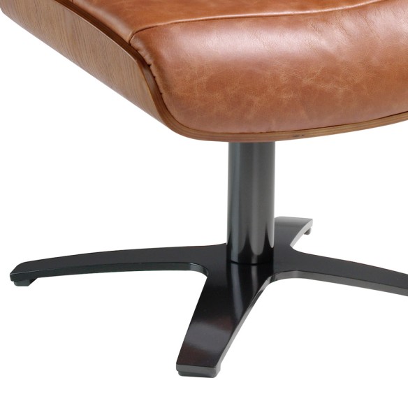 Ottoman piel marrón