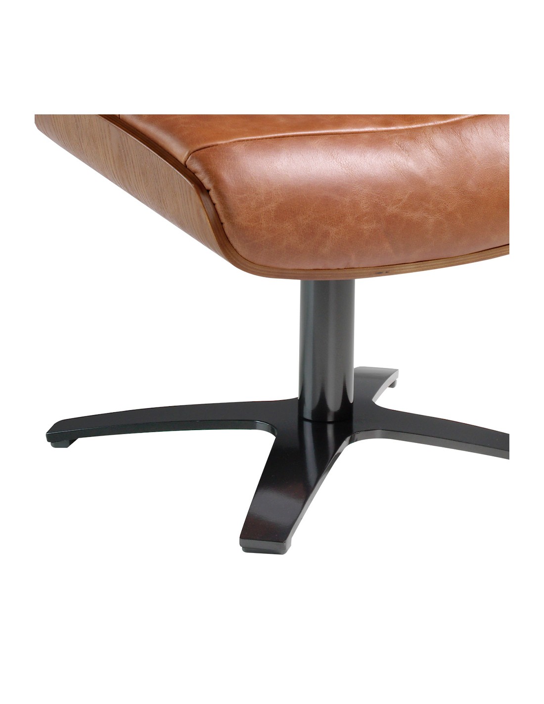 Ottoman piel marrón