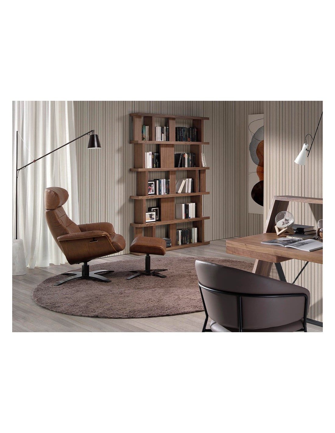 Ottoman piel marrón