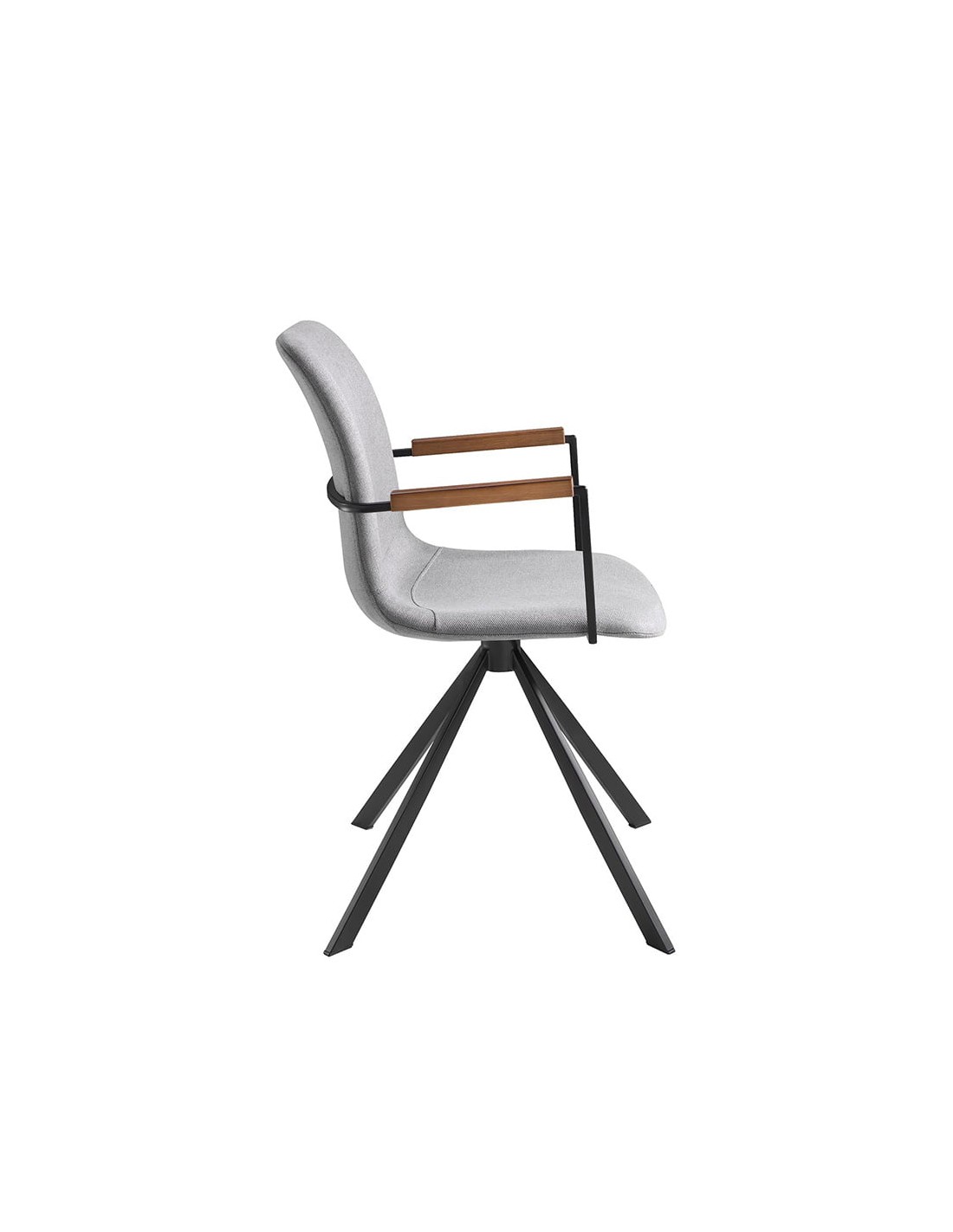 Silla giratoria tela gris oscuro