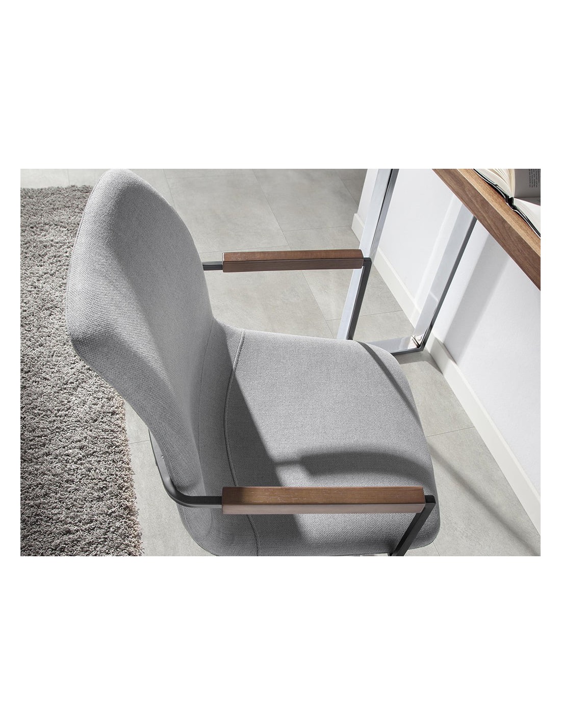 Silla giratoria tela gris oscuro