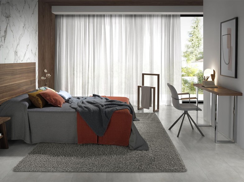 Silla giratoria tela gris oscuro