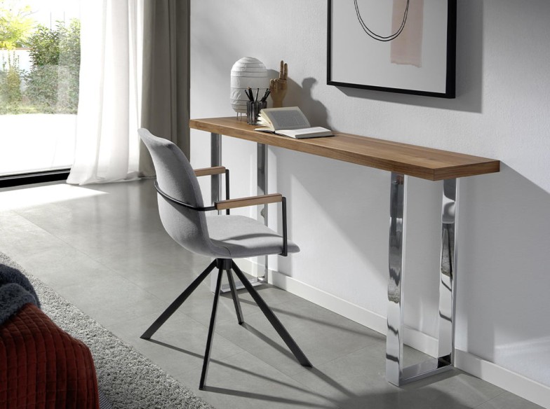 Silla giratoria tela gris oscuro