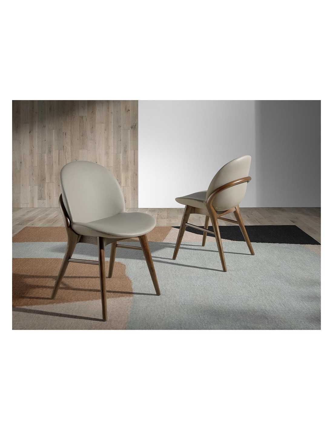 Silla polipiel visón oscuro