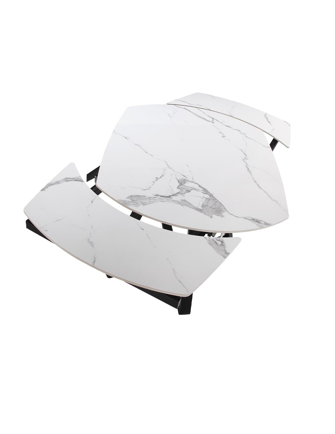 Mesa comedor extensible ovalada barril mármol...