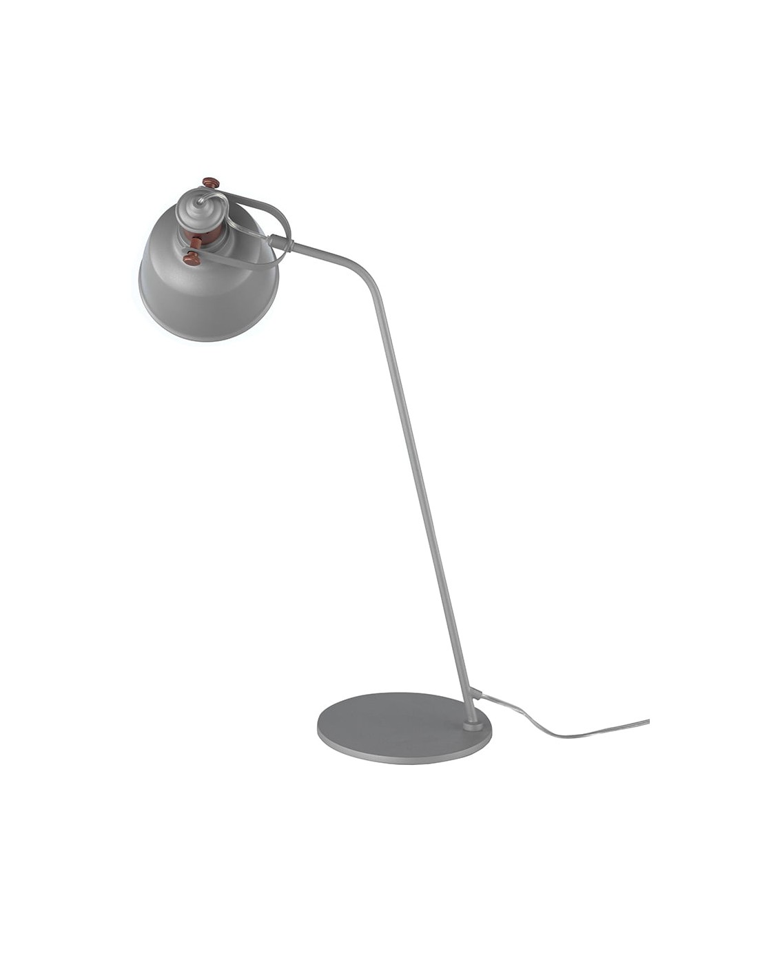 Lámpara de sobremesa acero gris y detalles bronce