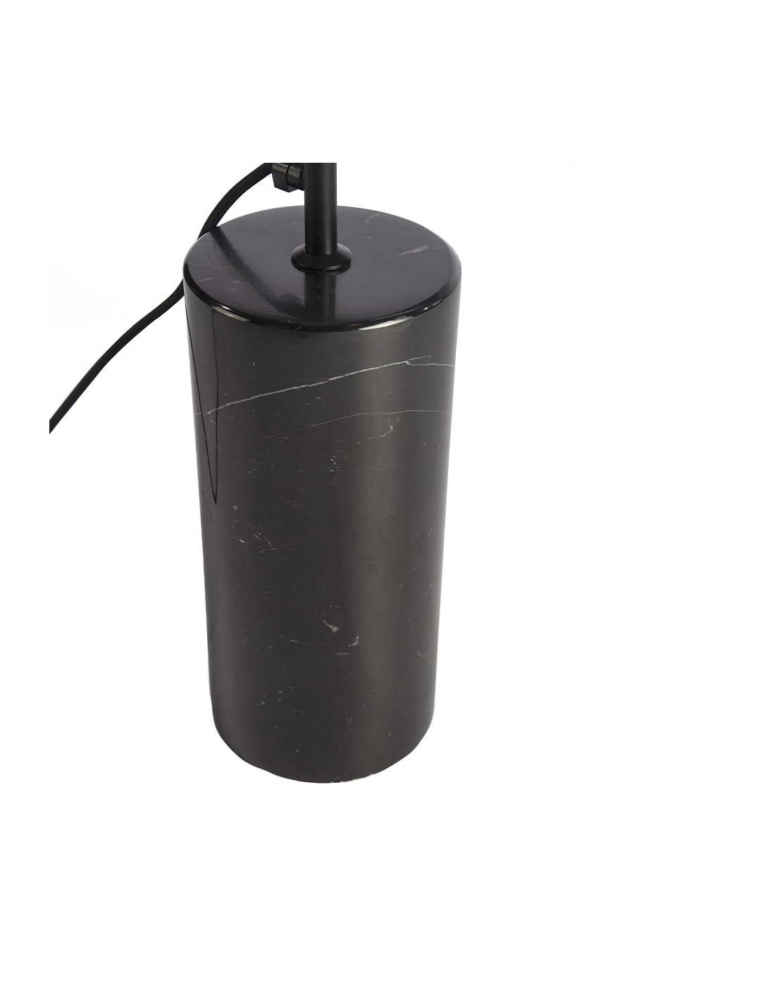 Lámpara de pie mármol negro y acero negro