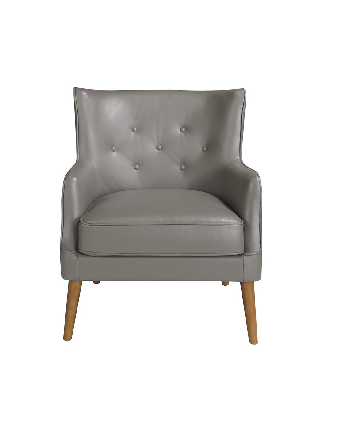 Sillón Chester piel gris oscuro