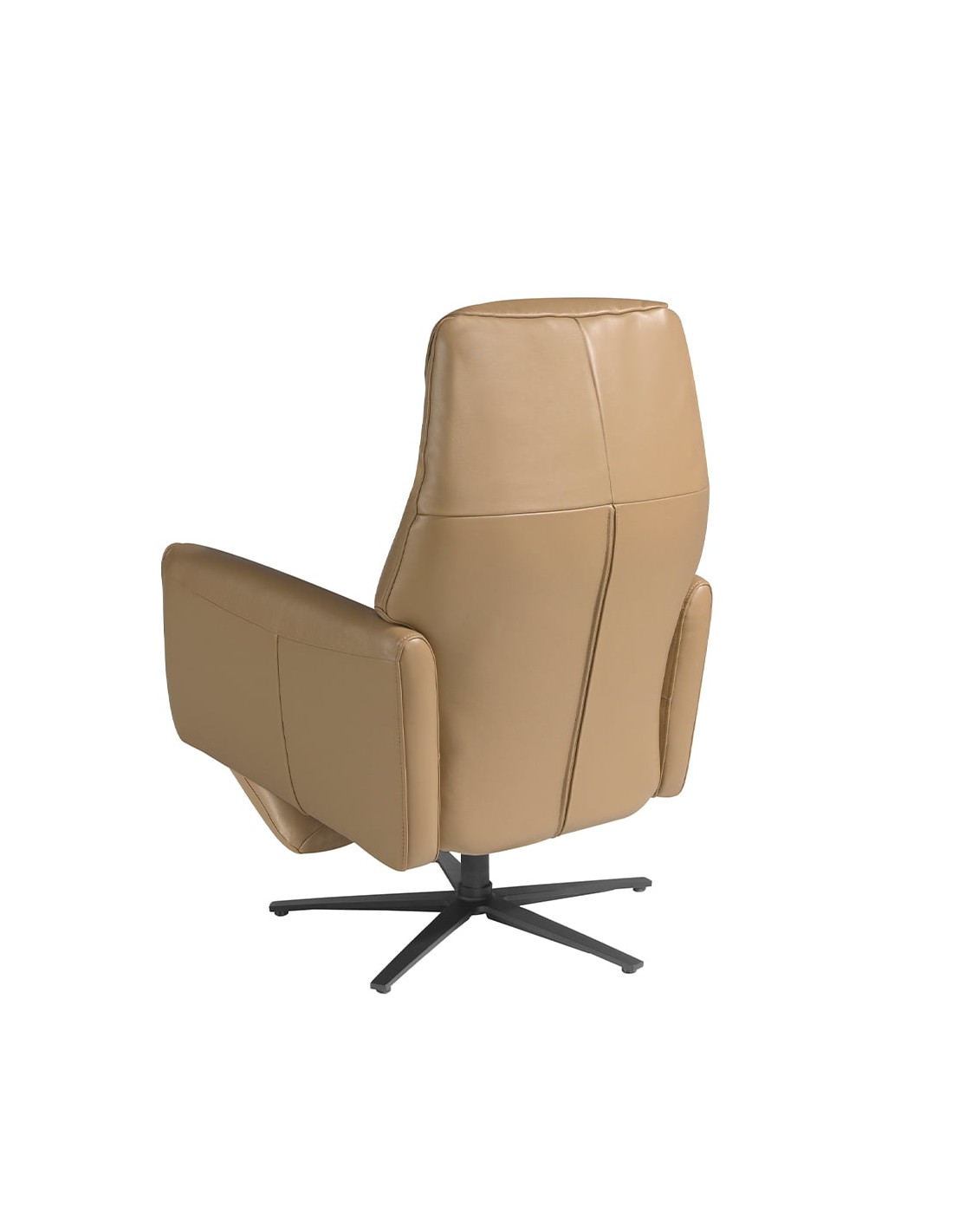 Sillón relax giratorio piel arena