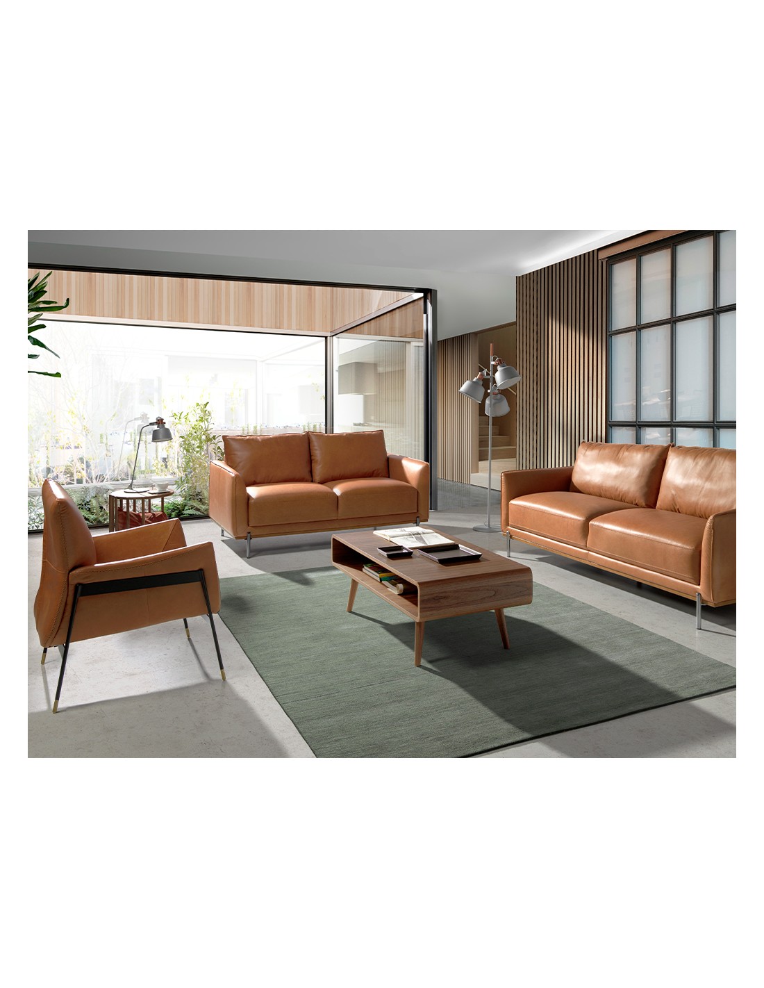 Sillón piel marrón