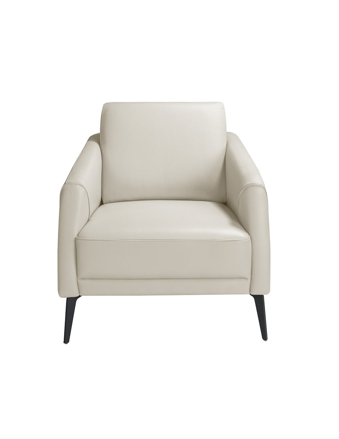 Sillón piel gris taupe