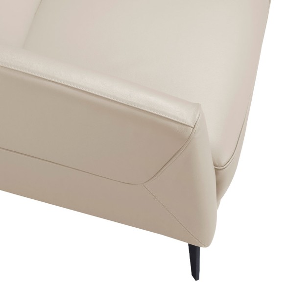 Sillón piel gris taupe