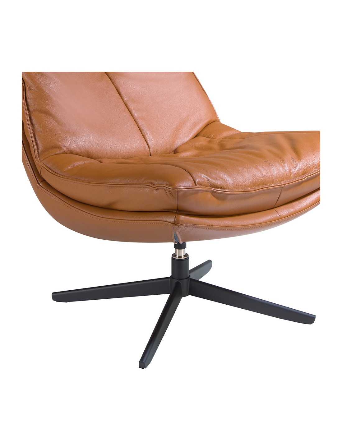 Sillón giratorio piel marrón