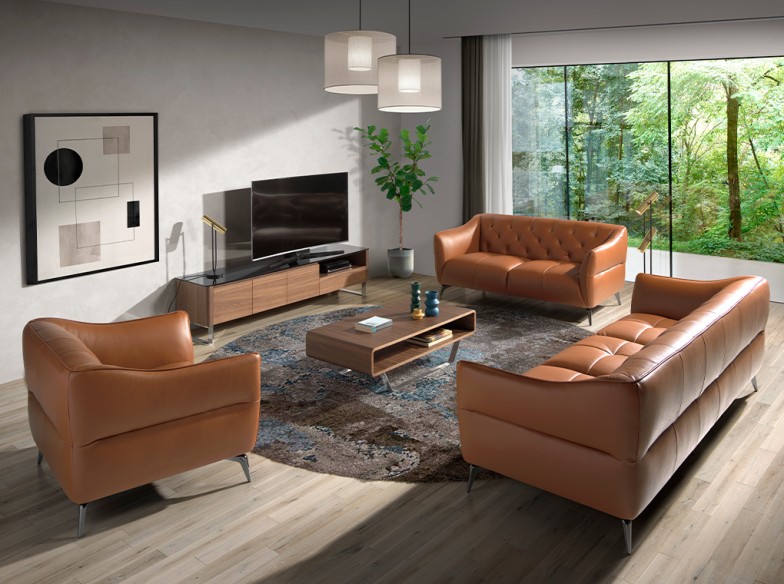 Sofá Chester 3 plazas piel marrón