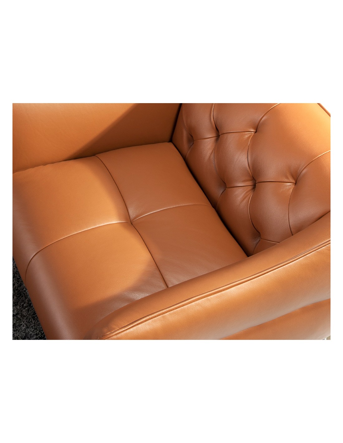 Sofá Chester 2 plazas piel marrón