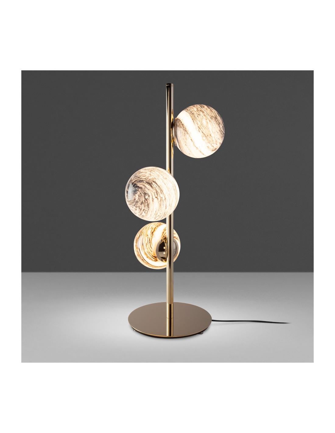 Lámpara de sobremesa en acero inoxidable