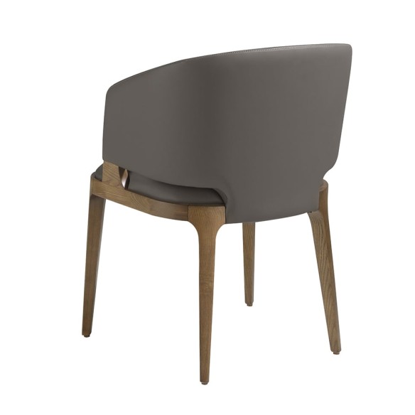 Silla polipiel visón oscuro