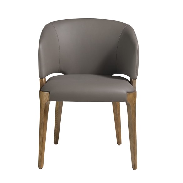 Silla polipiel visón oscuro