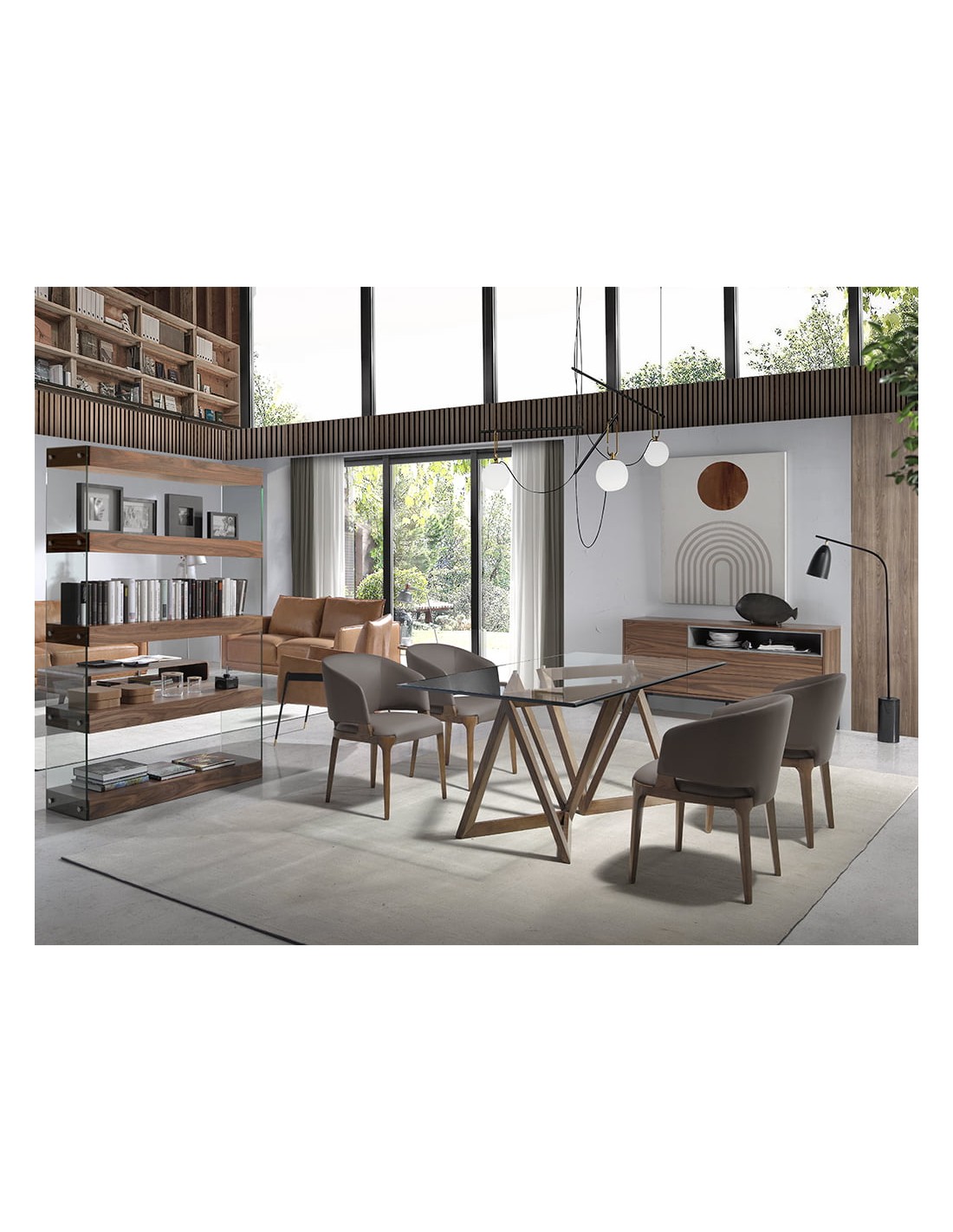 Silla polipiel visón oscuro