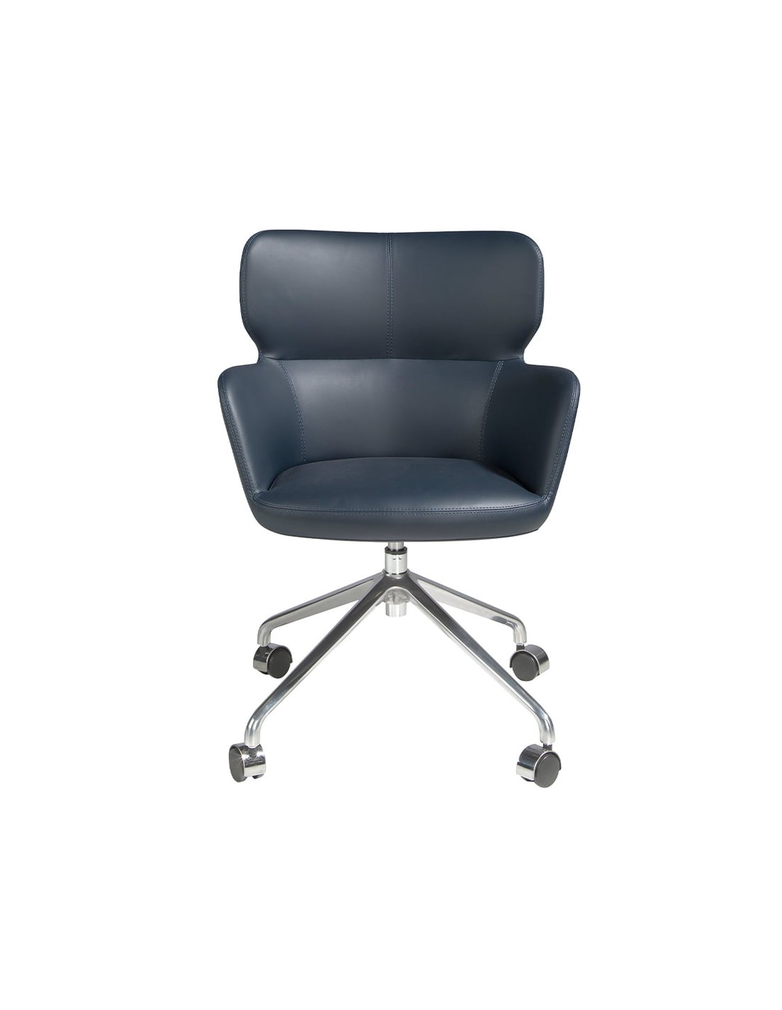 Silla oficina giratoria polipiel azul
