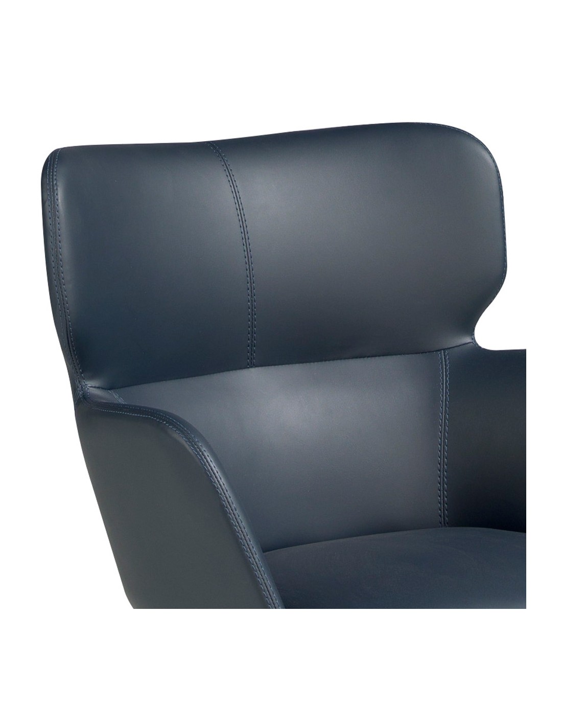 Silla oficina giratoria polipiel azul