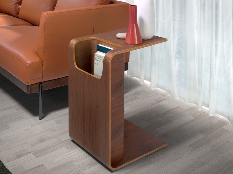 Mesa rincón rectangular nogal