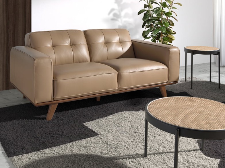 Mesa rincón redonda madera negra y acero negro