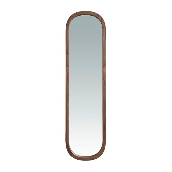 Espejo pared ovalado nogal