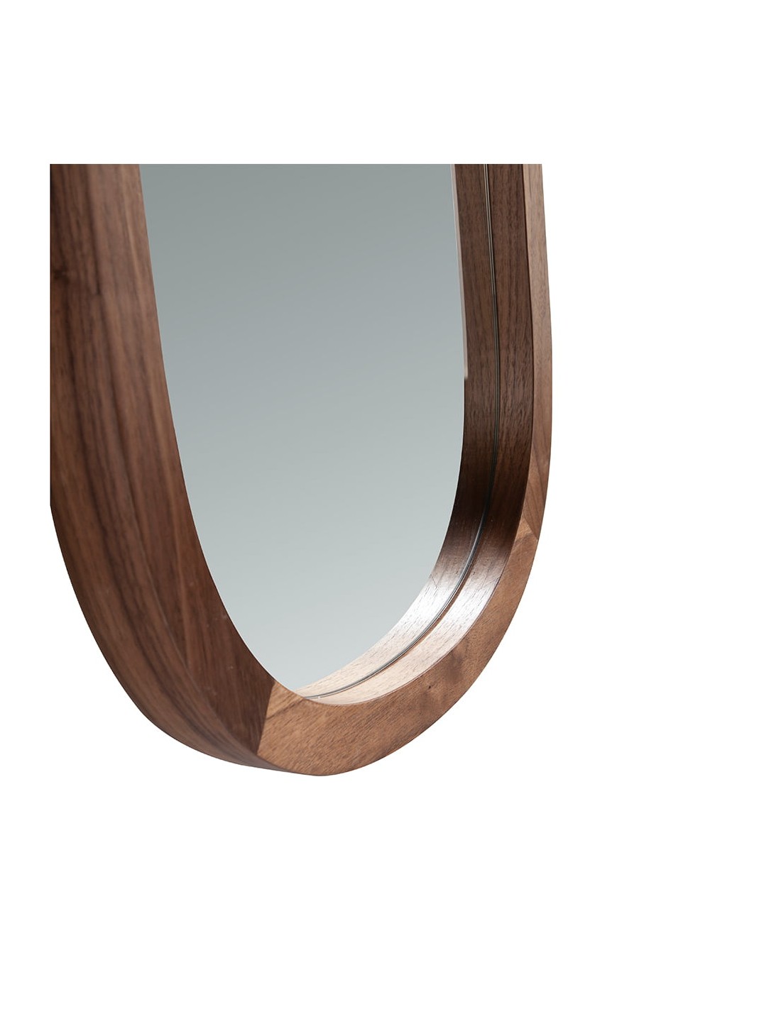 Espejo pared ovalado nogal