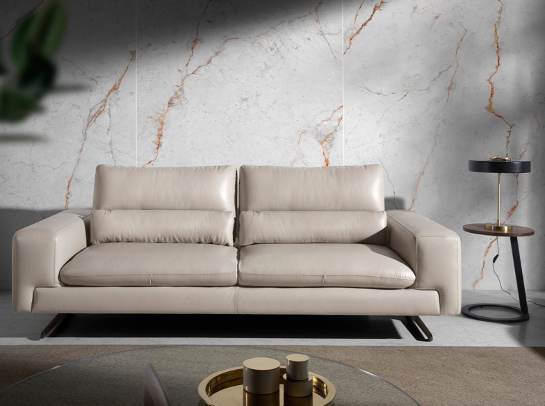 Mesa rincón redonda nogal y acero negro