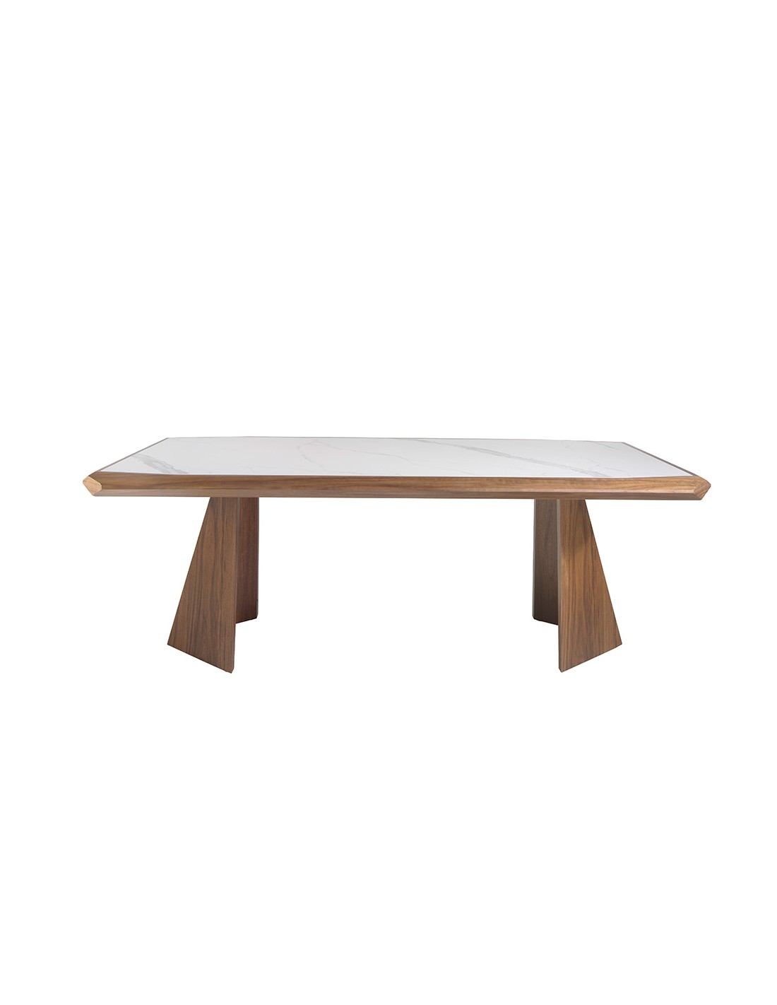 Mesa comedor rectangular mármol porcelánico y...