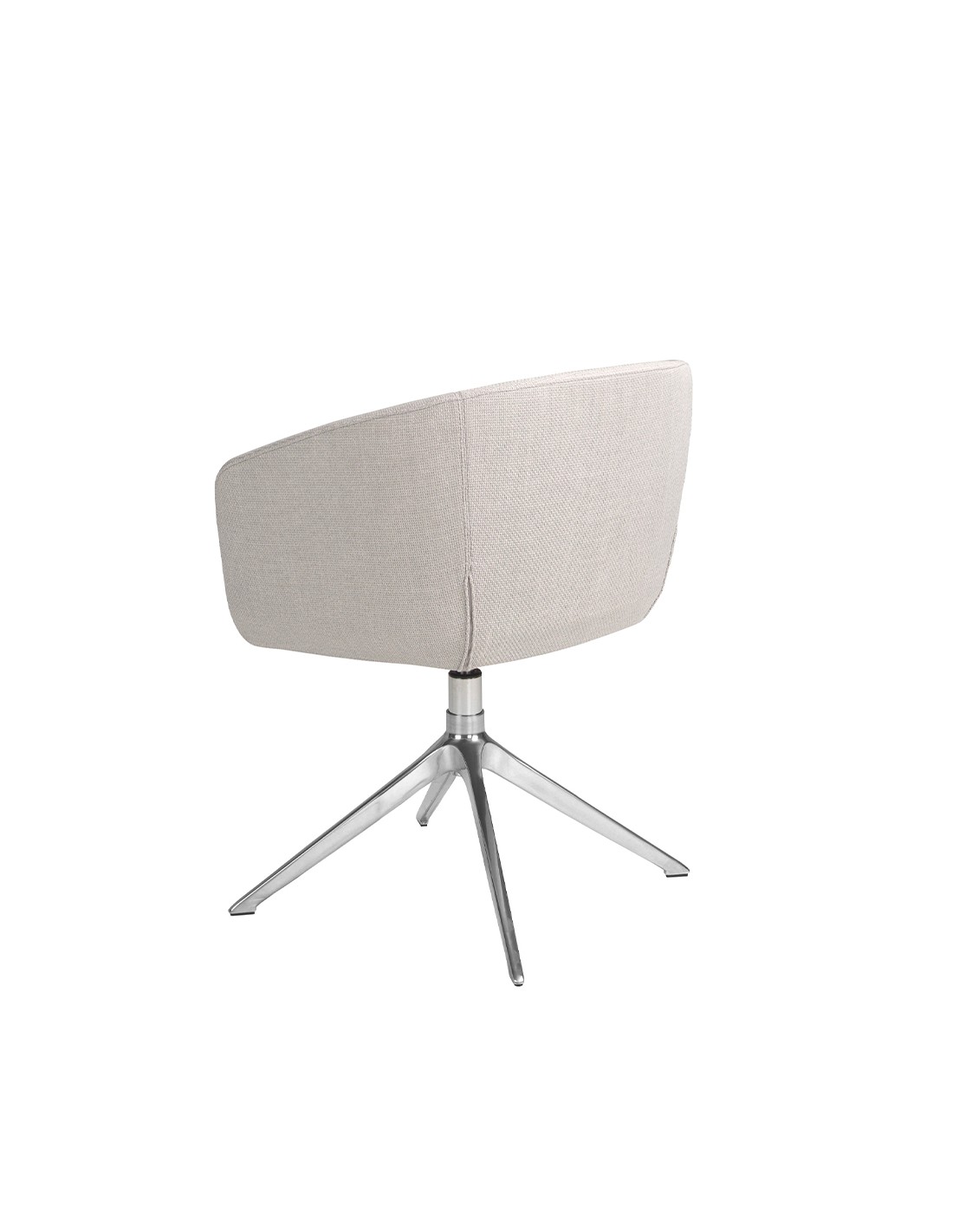 Silla giratoria tela gris claro