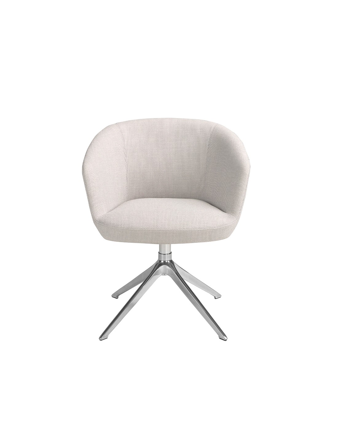 Silla giratoria tela gris claro