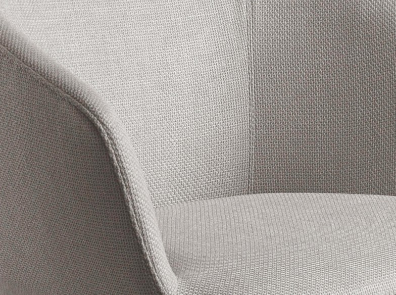 Silla giratoria tela gris claro
