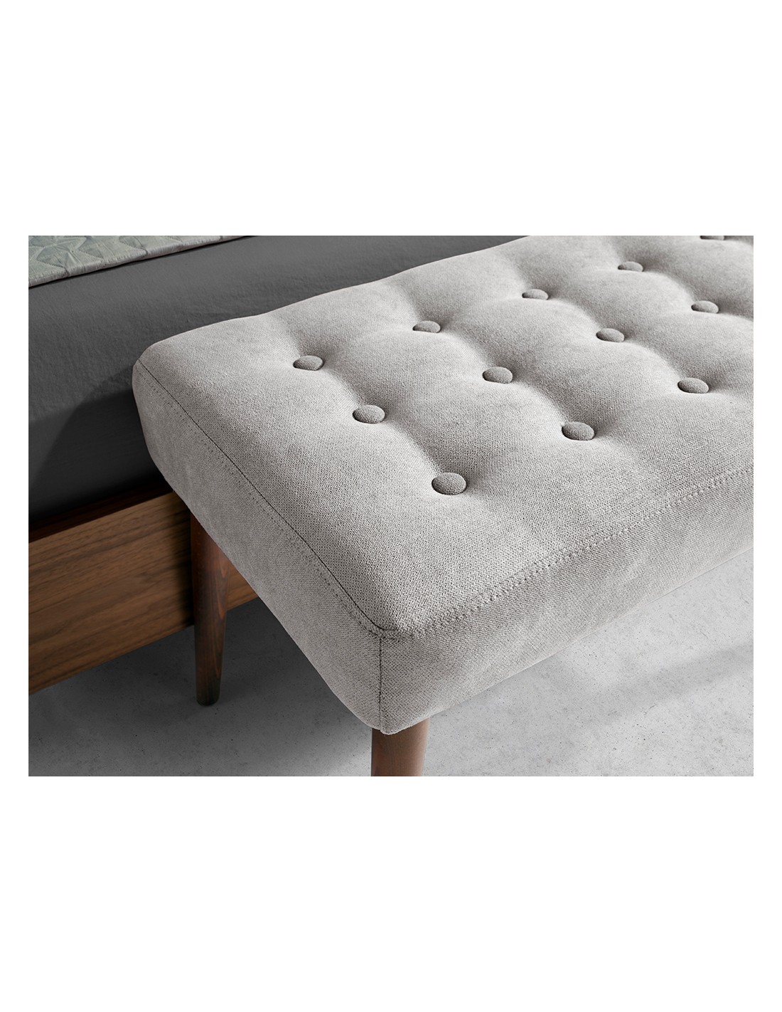 Banqueta tela gris oscuro