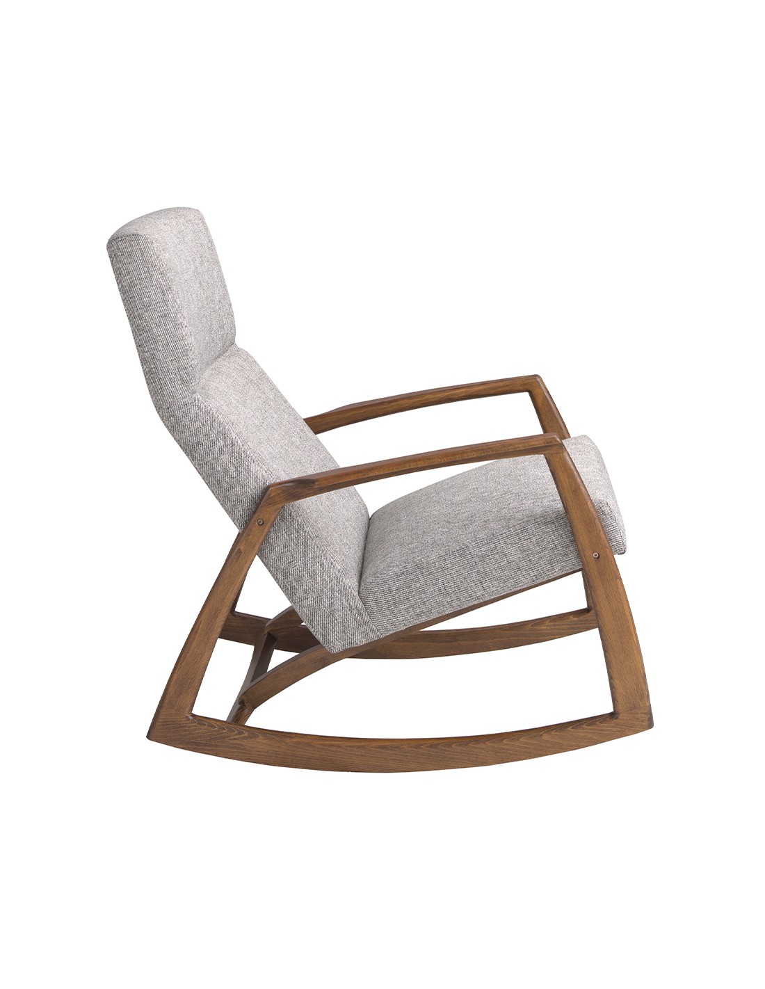 Sillón mecedora tela gris