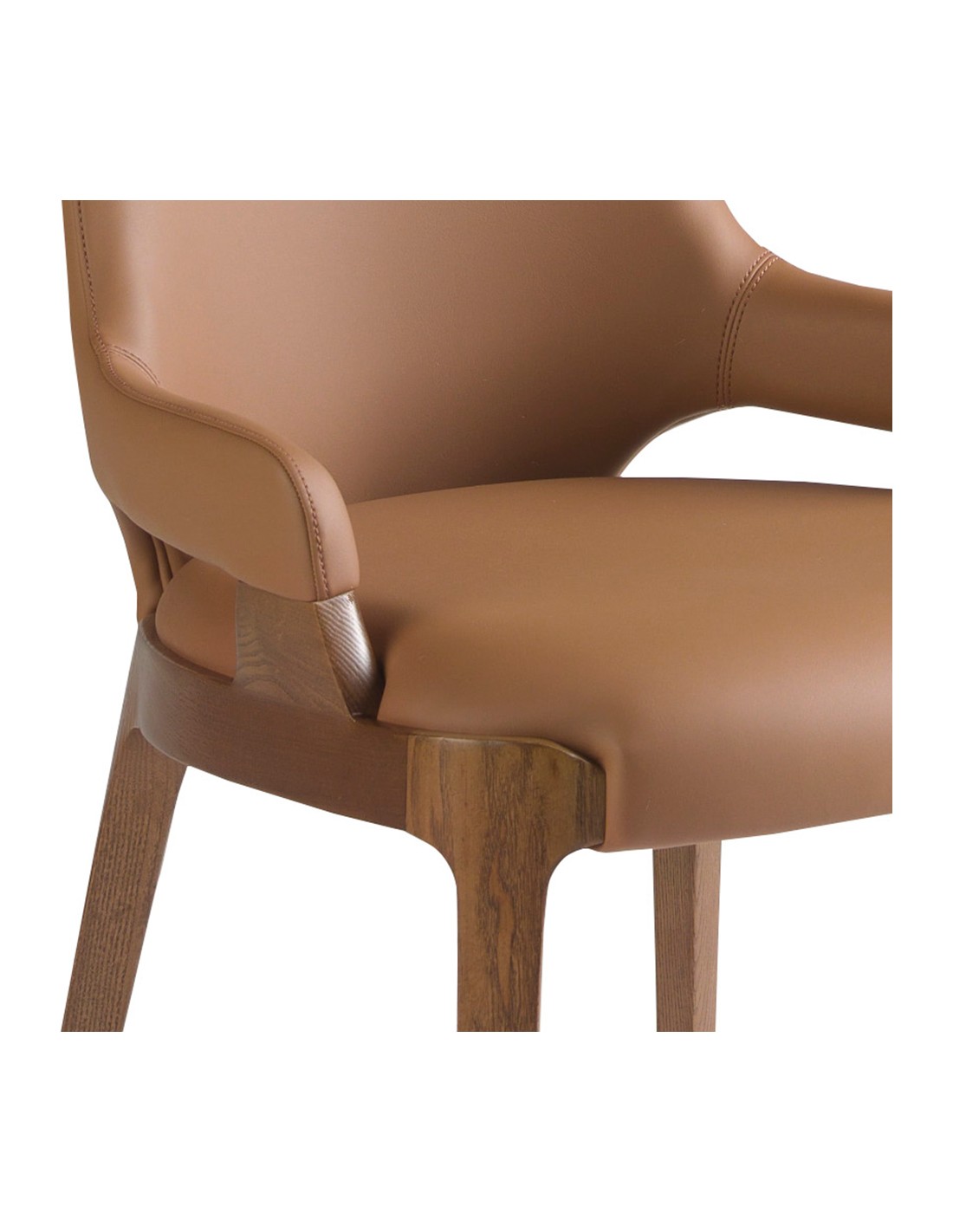 Silla polipiel marrón