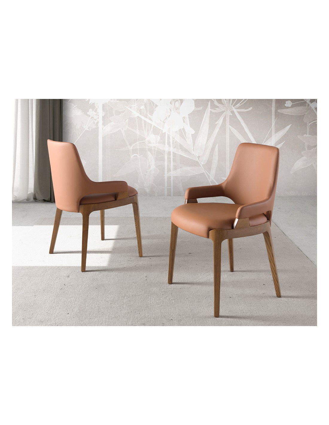 Silla polipiel marrón