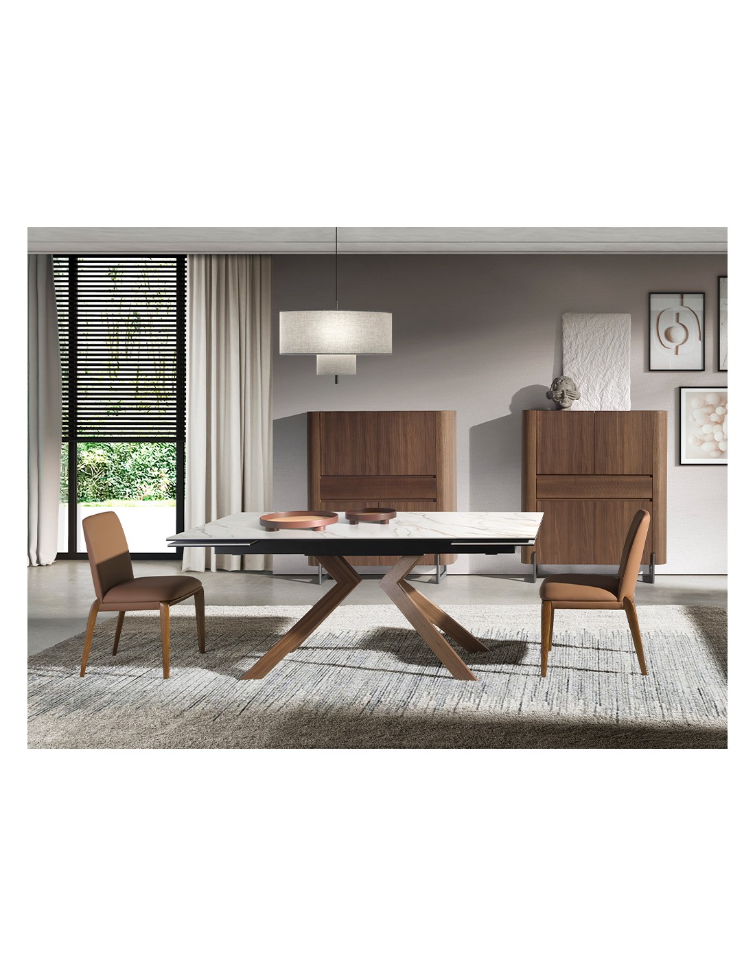 Silla polipiel marrón