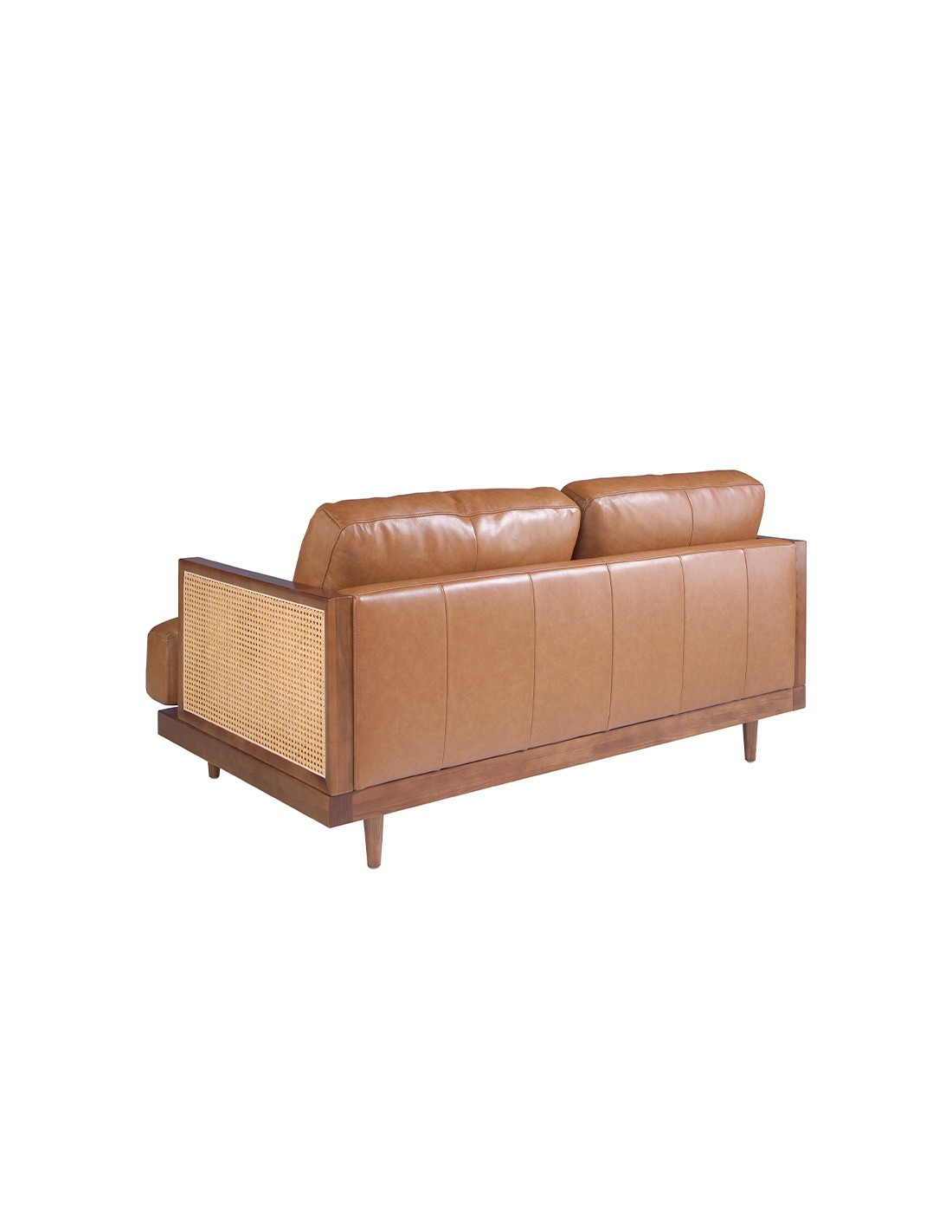 Sofá 2 plazas piel marrón