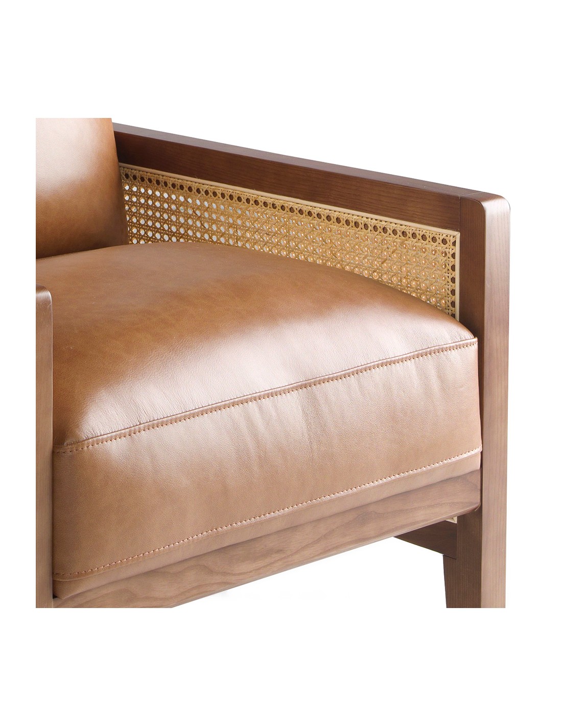 Sillón piel marrón