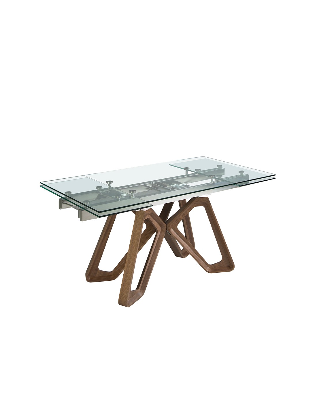 Mesa comedor extensible rectangular cristal...