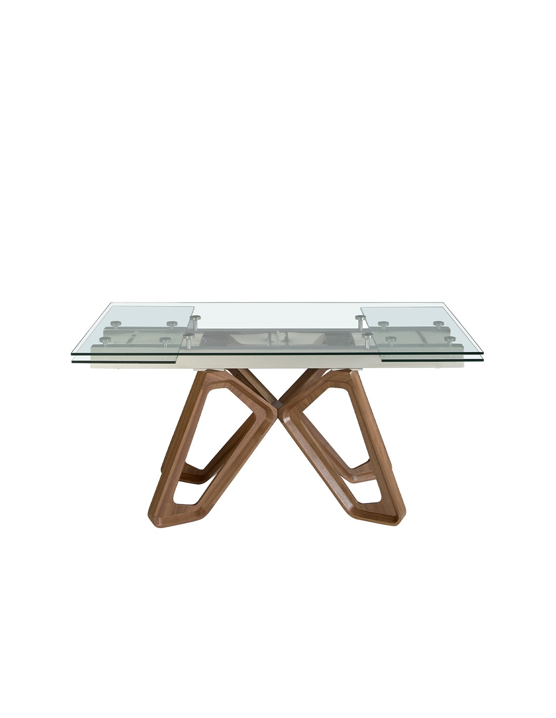 Mesa comedor extensible rectangular cristal...