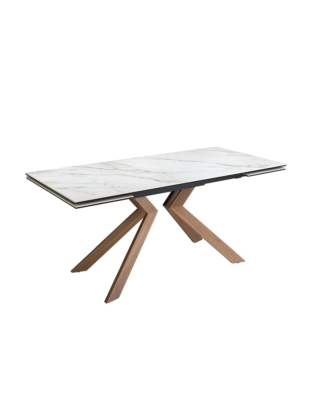 Mesa comedor extensible rectangular mármol...