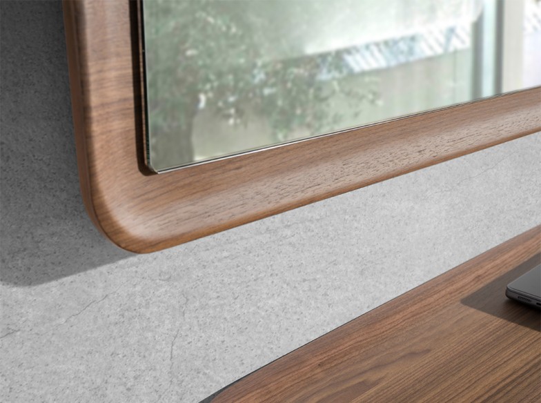 Espejo pared rectangular nogal