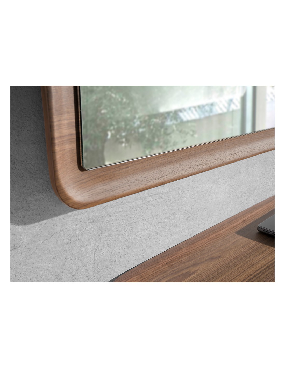 Espejo pared rectangular nogal