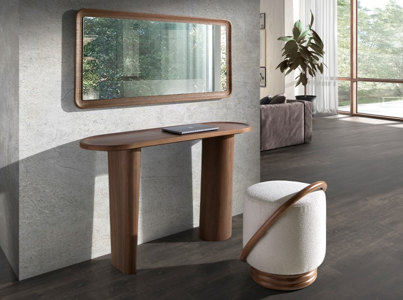 Espejo pared rectangular nogal