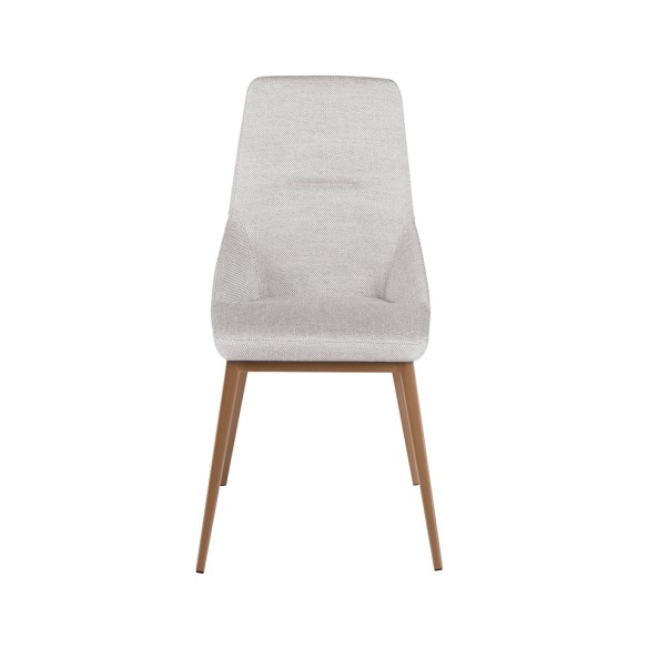 Silla tela gris claro